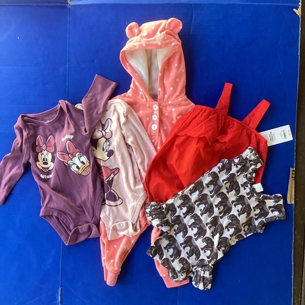 Adorable assorted bundle of 5 girls clothing, size 6 months